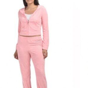 NWT JUICY COUTURE Juicy Pink Terry Sweat Suit in Flamingo